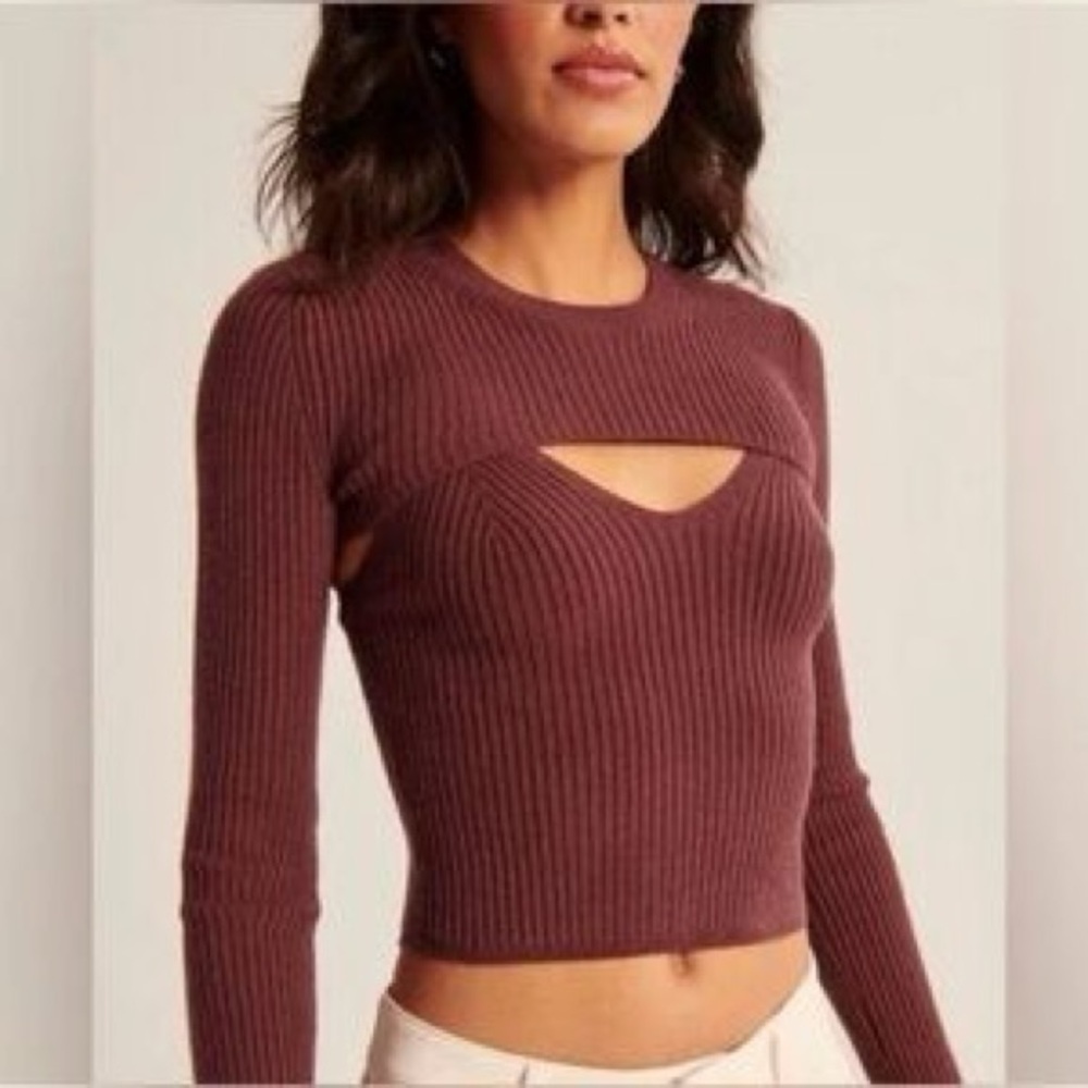 Abercrombie & Fitch Knit 2 Piece Top Set - CREAM